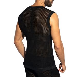 ES Collection Brisa V-Neck Vest T-Shirt TS357 Black