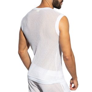 ES Collection Brisa V-Neck Vest T-Shirt TS357 White