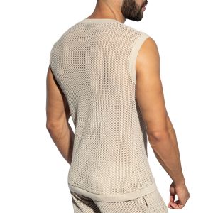 ES Collection Brisa V-Neck Vest T-Shirt TS357 Beige