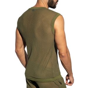 ES Collection Brisa V-Neck Vest T-Shirt TS357 Khaky