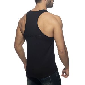 Addicted U-Neck Cotton Tank Top AD997 Black