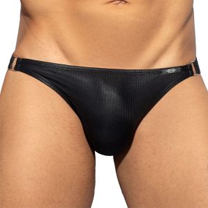 ES Collection Shiny Recycled Rib Bikini UN554 Black