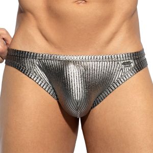 ES Collection Art Deco Metallic Brief UN597 Silver