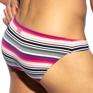 ES Collection Retro Stripes Bikini Brief UN609 Pink