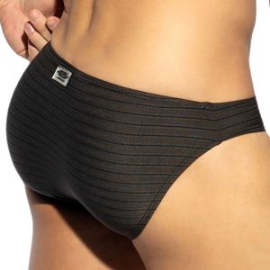 ES Collection Brownie Stripes Bikini Brief UN611 Black