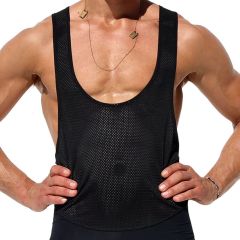 Rufskin Rickson Bodysuit Wrestling Singlet Black