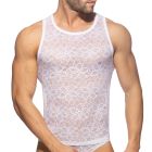 Addicted Flowery Lace Tank Top AD1077 White