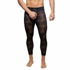 Addicted Flowery Lace Bottomless Long John AD1175 Black