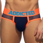 Addicted Neon Mesh Brief AD1218 Navy