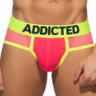 Addicted Neon Mesh Brief AD1218 Neon Pink