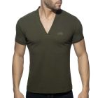 Addicted AD V-Neck Polo Shirt AD1258 Khaky