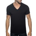 Addicted V-Neck T-Shirt AD1387 Black