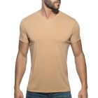 Addicted Basic V-Neck T-Shirt AD423 Beige