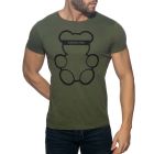 Addicted Bear Round Neck T-Shirt AD424 Khaky