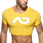 Addicted AD Crop Top AD819 Yellow Mens T-Shirt