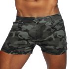 Addicted Camo Short Jeans AD829 Grey Camo Mens Pants