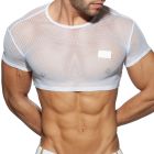Addicted C-Through Crop Top AD843 White
