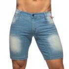 Addicted Rainbow Tape Bermuda Jeans AD990 Blue
