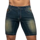 Addicted Rainbow Tape Bermuda Jeans AD990 Dark