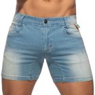 Addicted Rainbow Tape Short Jeans AD991 Blue