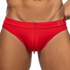 Addicted Allover Zip Swim Brief ADF150 Red