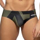 Addicted Extra Large AD Logo Swim Brief ADS045 Khaky