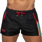 Addicted Rainbow Tape Swim Shorts ADS321 Black