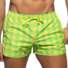 Addicted Flashy Squares Swim Shorts ADS350 Yellow