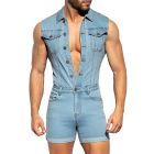 ES Collection Urban Denim Jumpsuit Shorts ESJ069 Blue