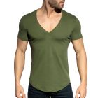 ES Collection Deep V-Neck T-Shirt TS333 Khaky