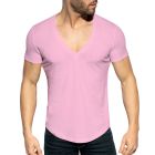 ES Collection Deep V-Neck T-Shirt TS333 Baby Pink