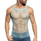 ES Collection Beachy Net Strap Tank Top TS336 Sky Blue