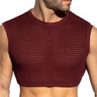 ES Collection Checkmate Midriff Crop Top TS342 Garnet