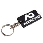 Addicted  Rubber Keyring AC223 Black Mens Accessories