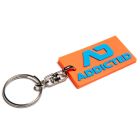 Addicted  Rubber Keyring AC223 Neon Orange Mens Accessories