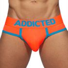 Addicted Neon RingUp Swimderwear Swim Brief AD917 Neon Orange Mens Underwear