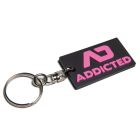 Addicted  Rubber Keyring AC223 Pink Mens Accessories
