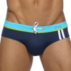 Addicted Sport Detail Binding Swim Brief ADS109 Navy Mens Swimwear