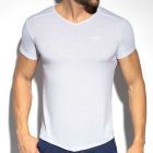 ES Collection V-Neck Flame T-Shirt TS283 White Mens Clothing