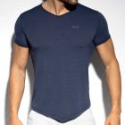 ES Collection V-Neck Flame T-Shirt TS283 Navy Mens Clothing